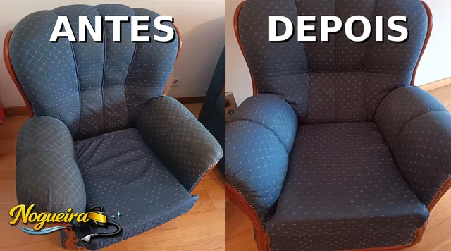 Sofá durante limpeza profissional